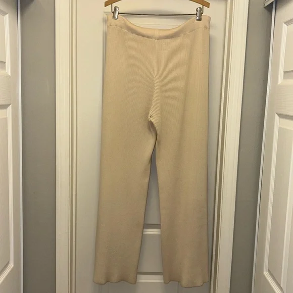 Saeohnssty and Winter Women's Pure Wool High Waist Wide Leg Pants Casual - Picture 2 of 5